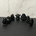 Black Obsidian Star Wars Character Carvings (7 pieces)