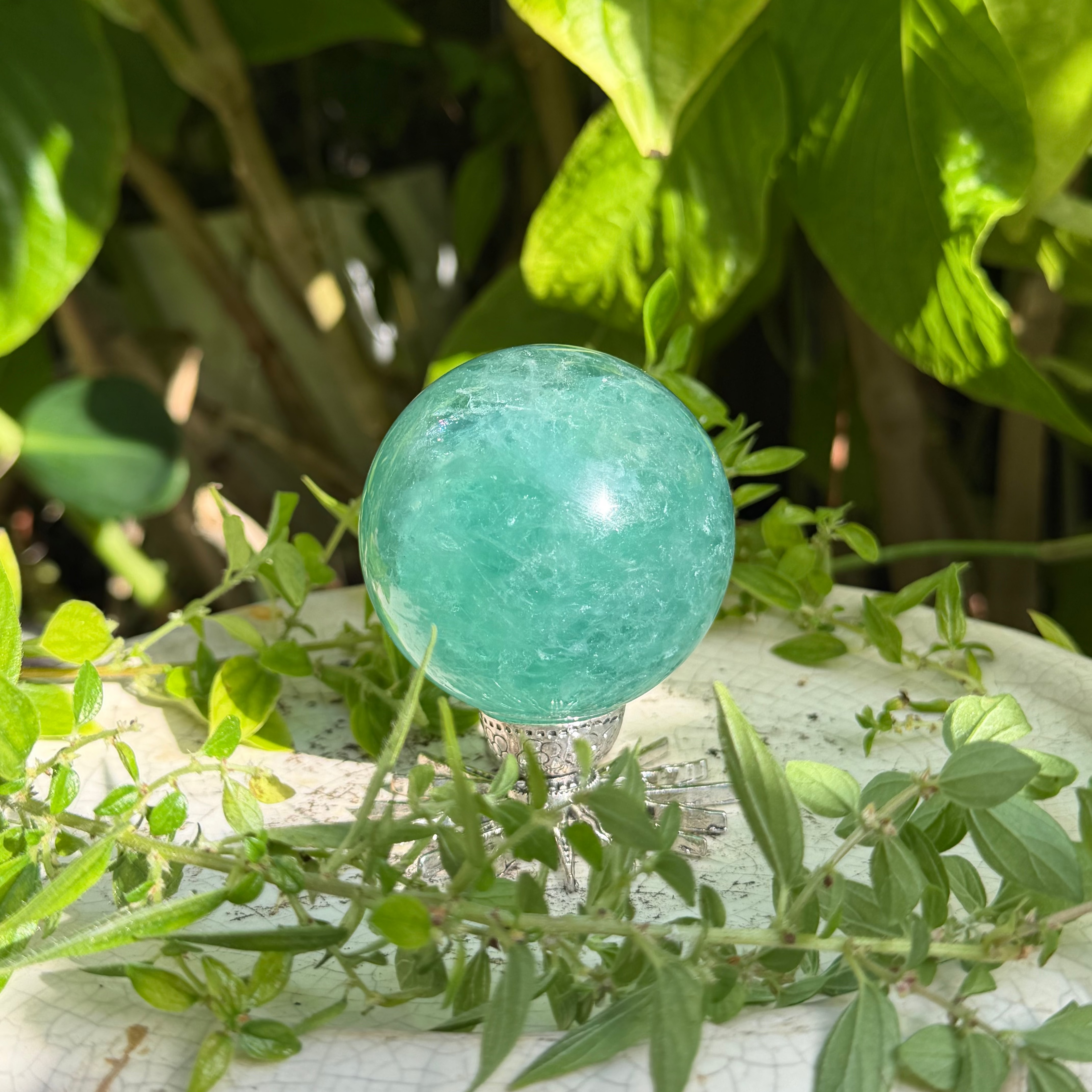 Green Fluorite Spheres