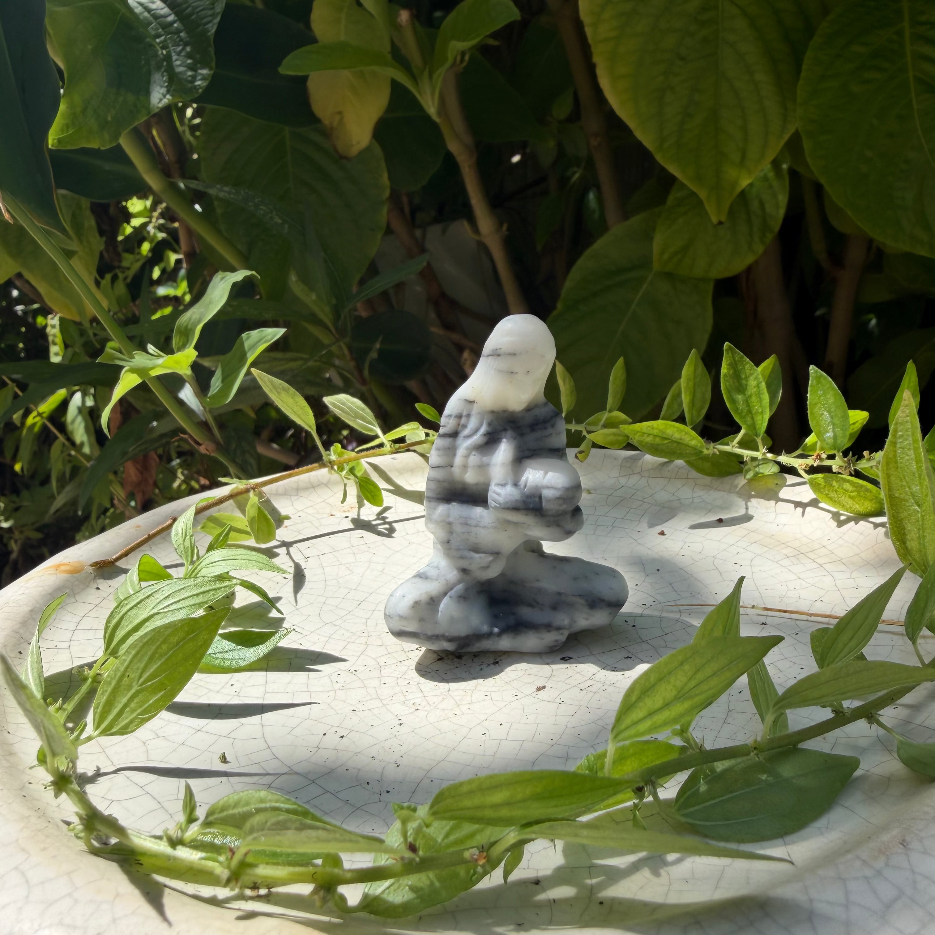 Mother Holding Baby Carving