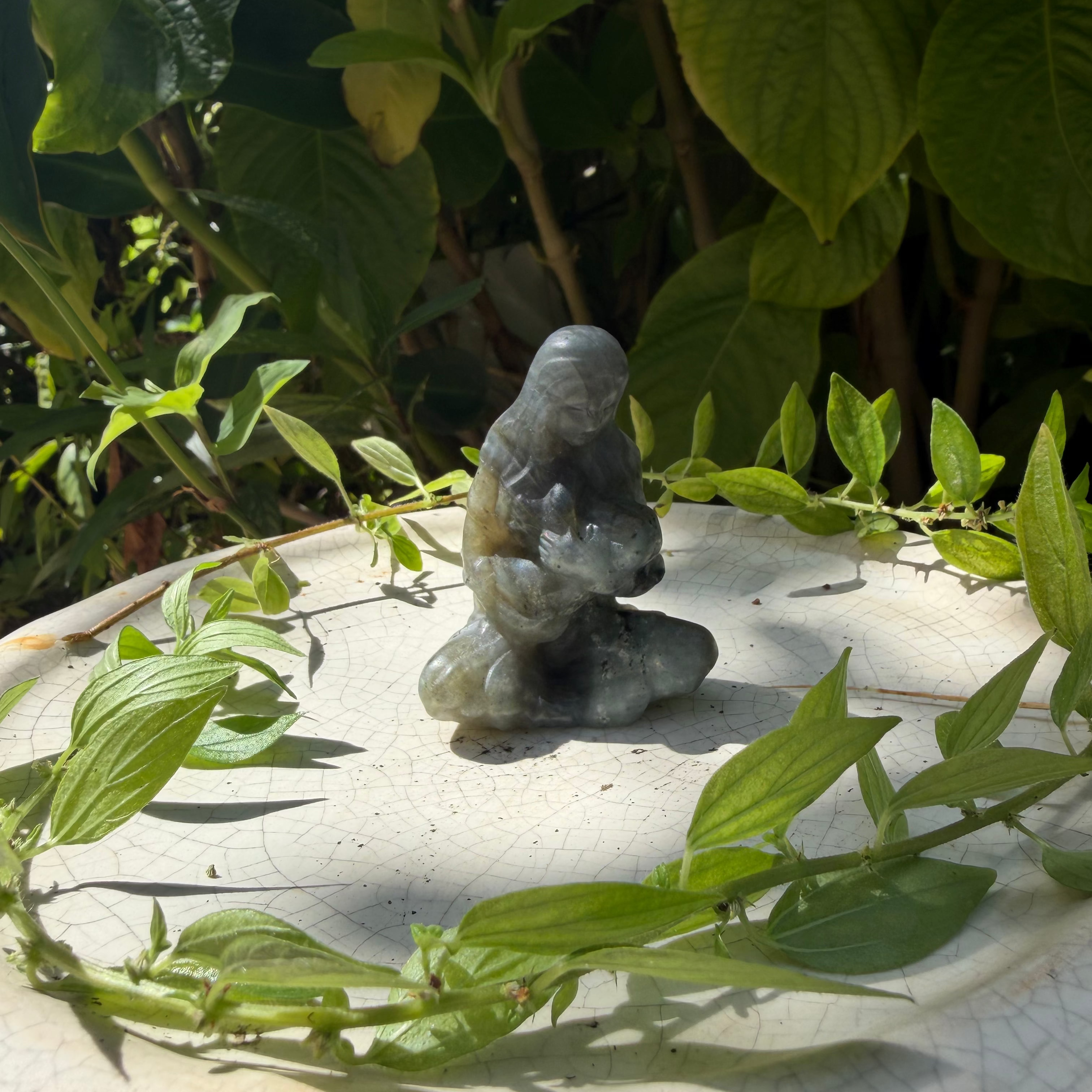 Mother Holding Baby Carving