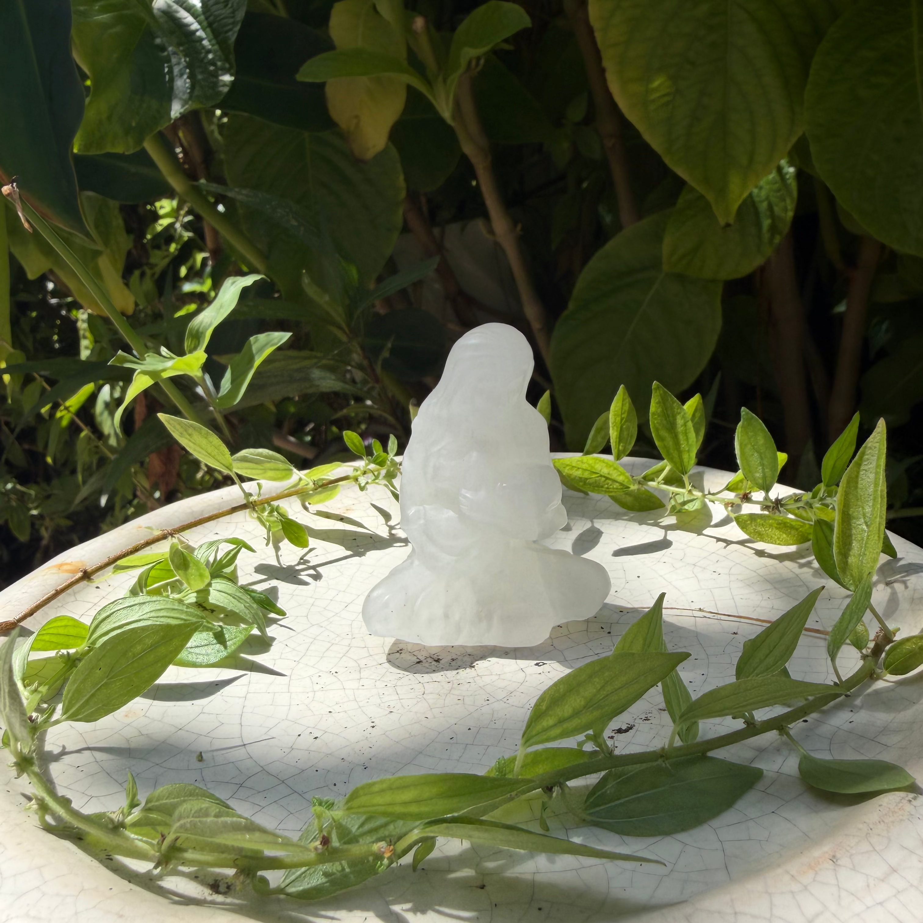 Mother Holding Baby Carving