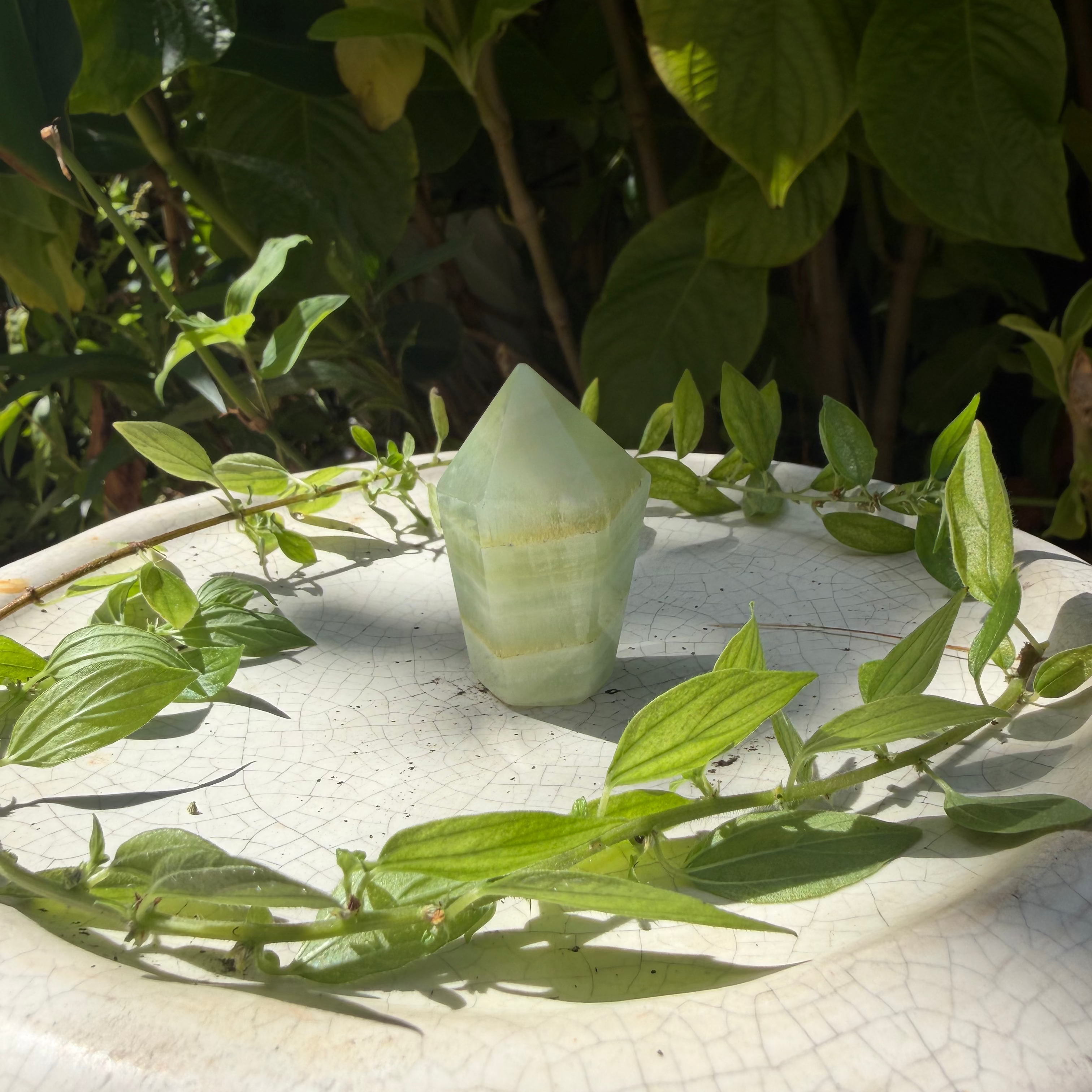 Green Calcite Points