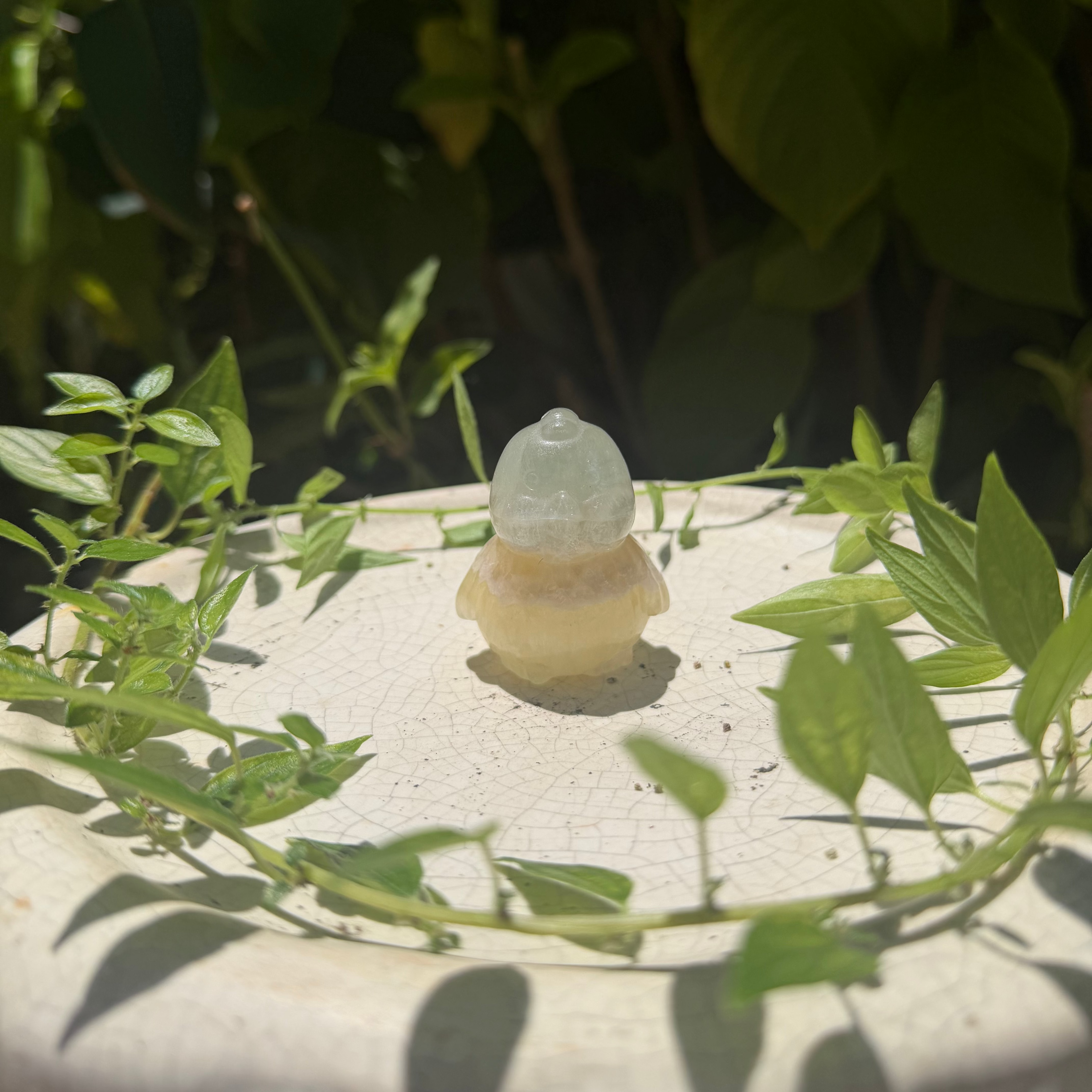 Cute little fluorite ducky carving