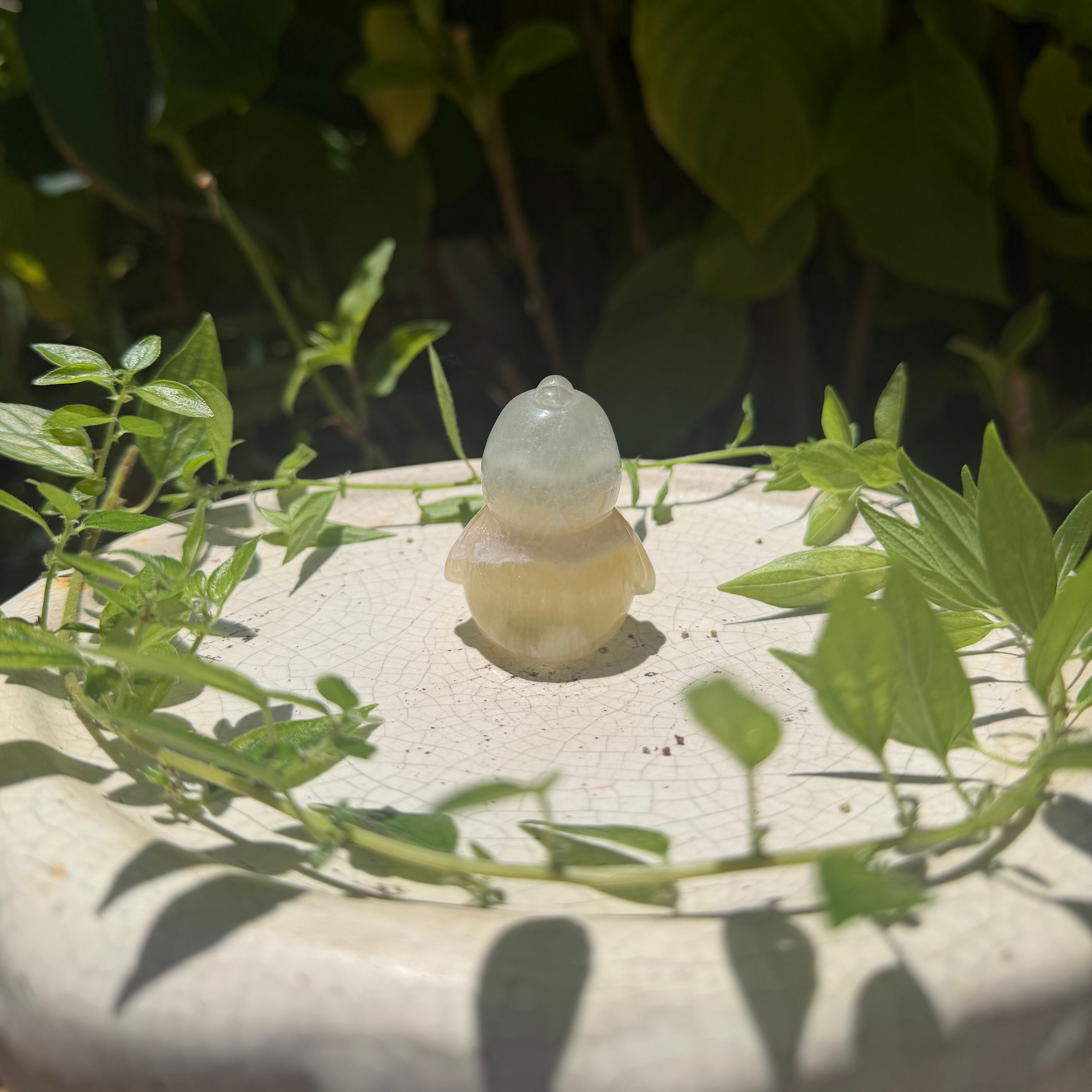 Cute little fluorite ducky carving