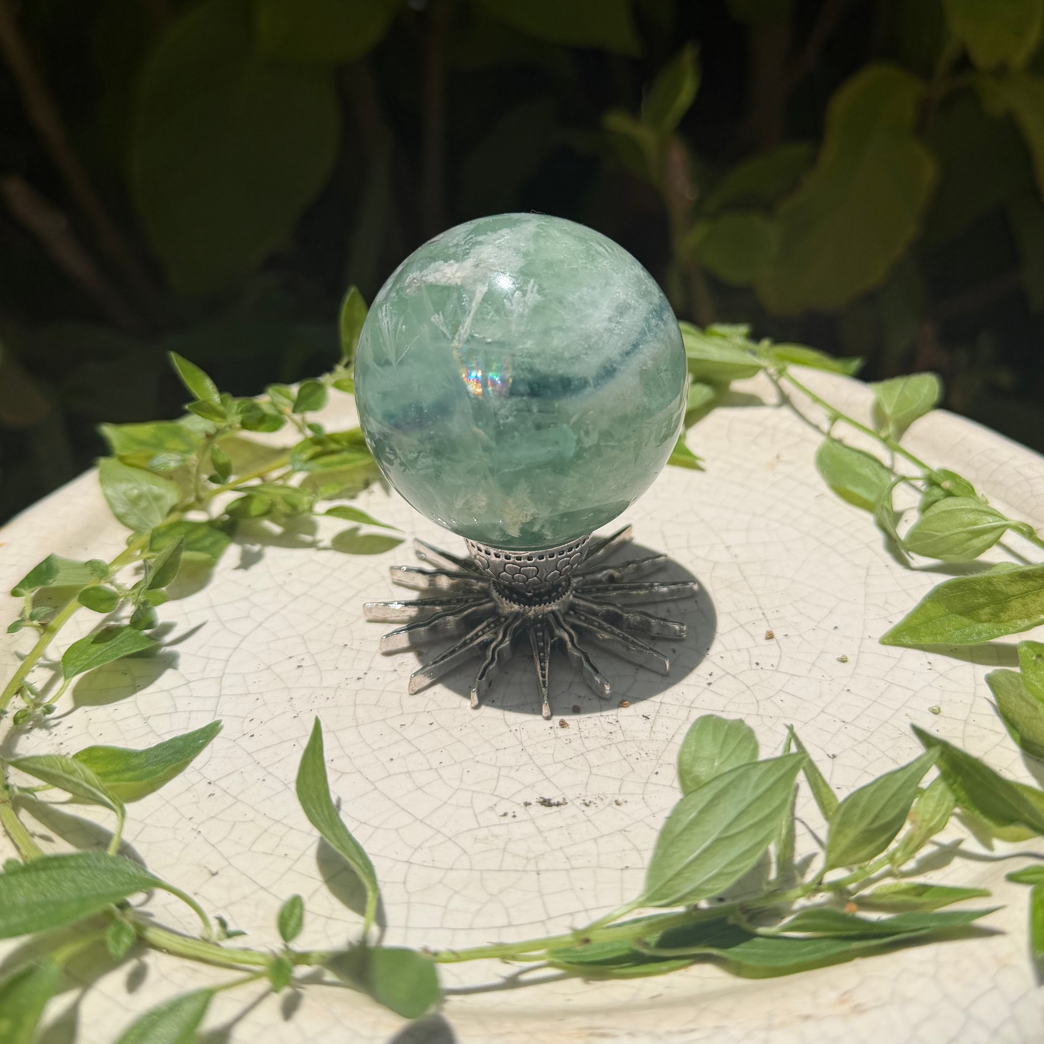 Green Fluorite Spheres