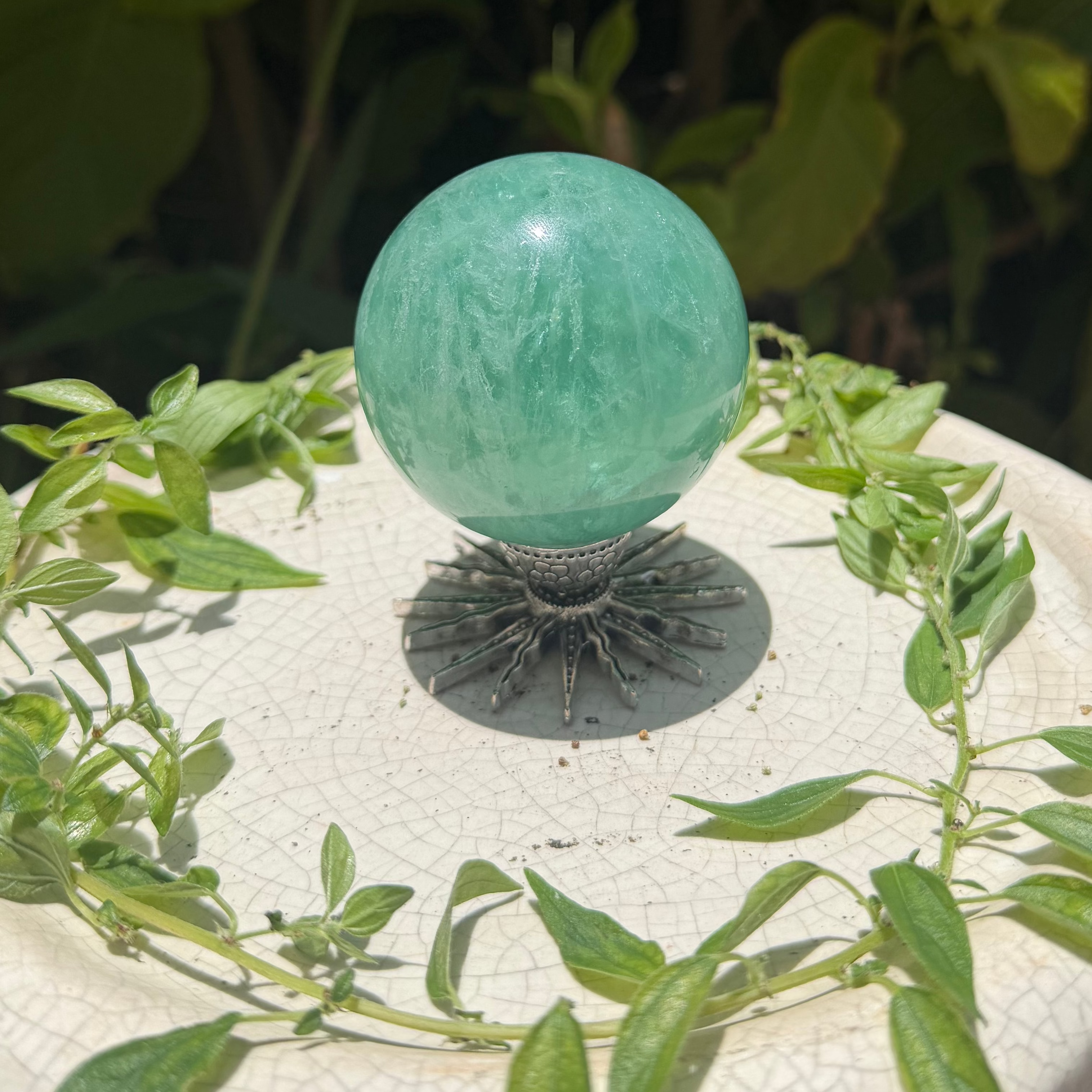 Green Fluorite Spheres