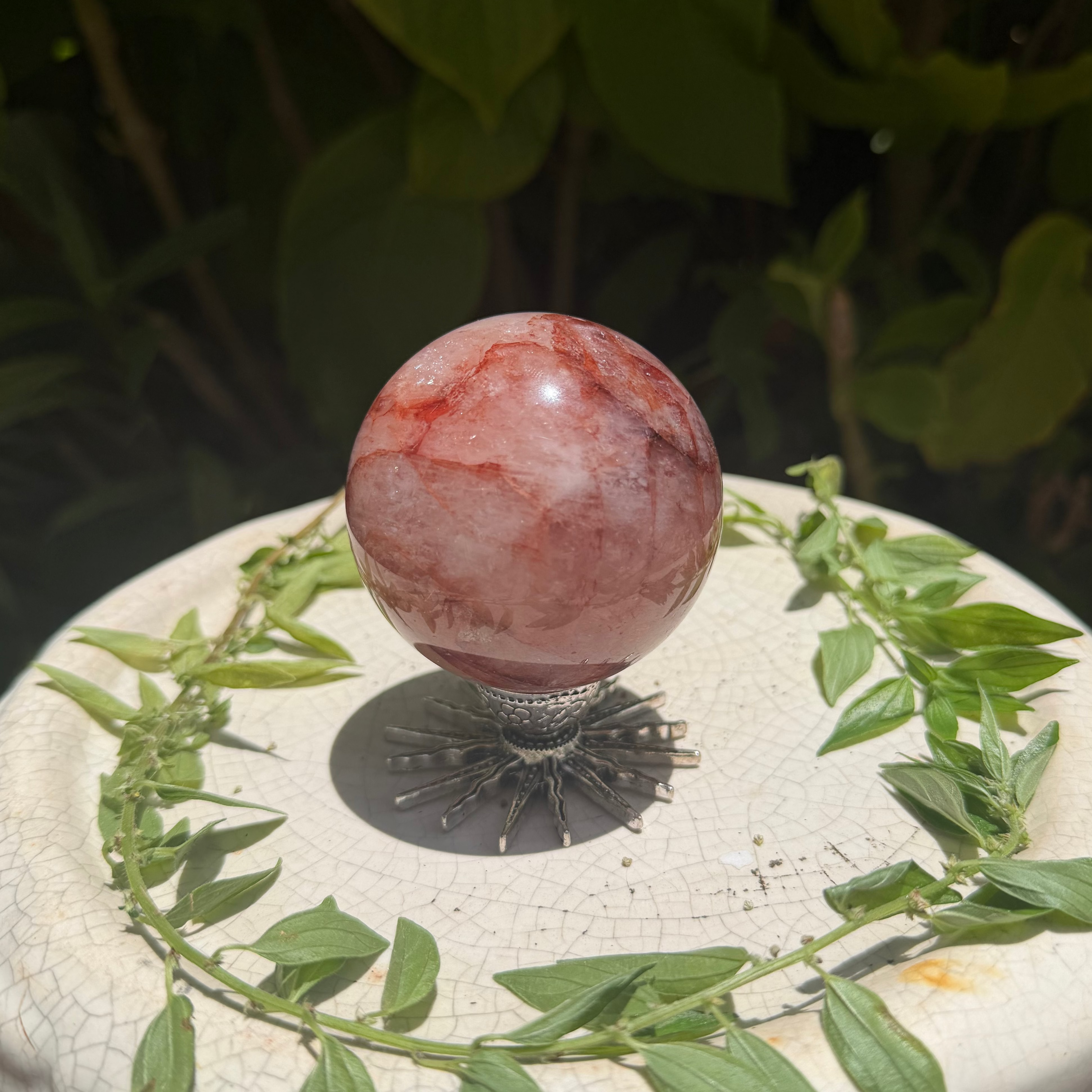 Fire Quartz Spheres