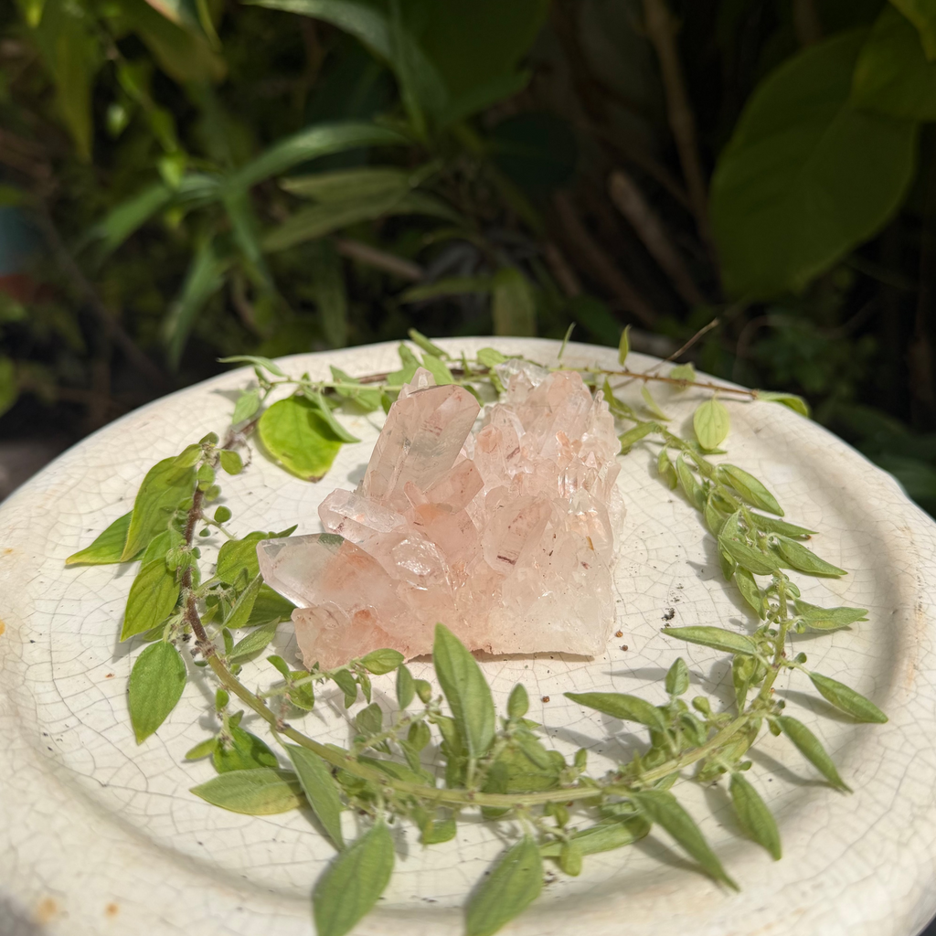 Raw Pink Himalayan Quartz Cluster