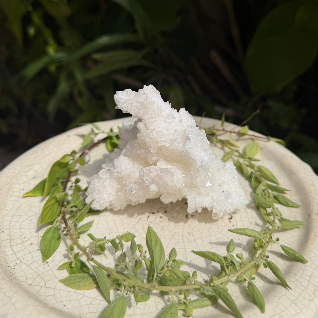 White Aragonite Cluster