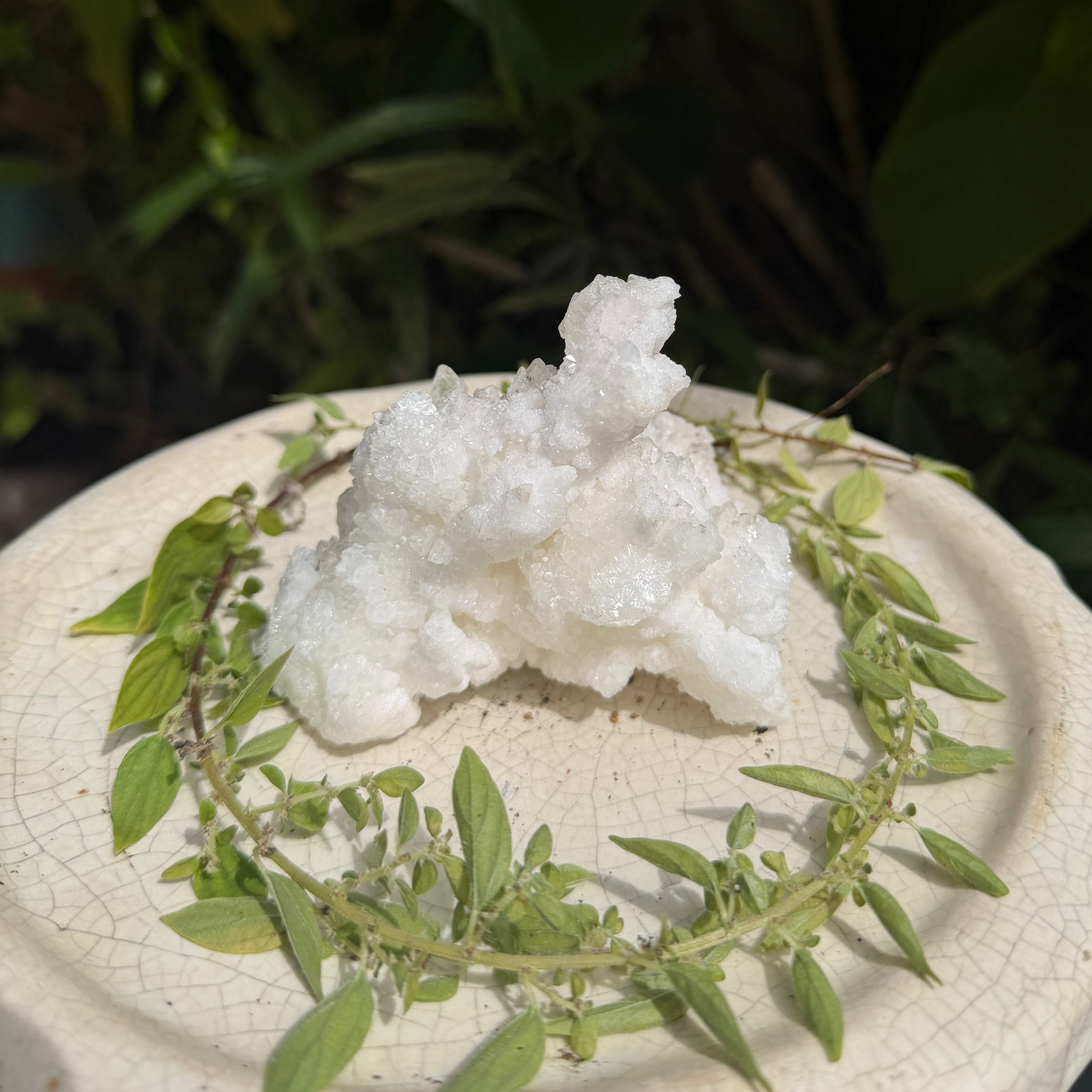 White Aragonite Cluster